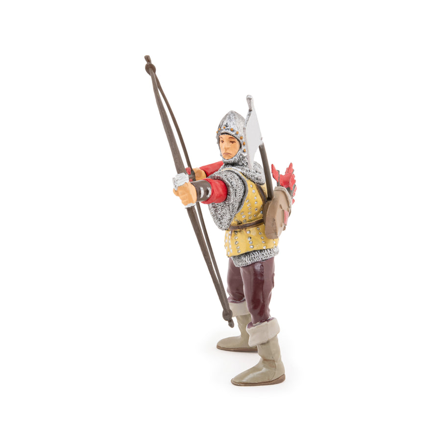 Archer rouge Papo en PVC, Collection Médiéval, jouet éducatif idéal pour enfants et collectionneurs