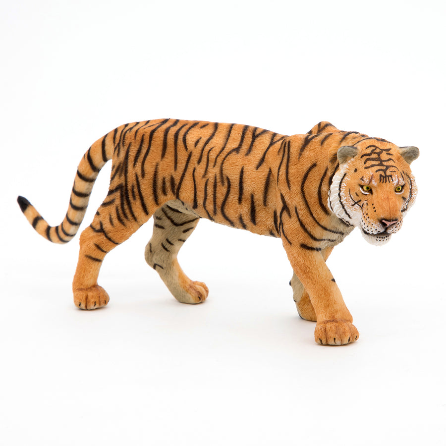 Figurine Tigre Papo en PVC, thème félins, Collection Animaux sauvages, jouet éducatif idéal pour enfants et collectionneurs