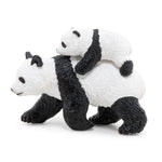 Panda et son bébé Papo en PVC, Collection Animaux sauvages, jouet éducatif idéal pour enfants et collectionneurs