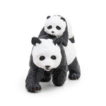 Panda et son bébé Papo en PVC, Collection Animaux sauvages, jouet éducatif idéal pour enfants et collectionneurs