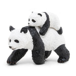 Panda et son bébé Papo en PVC, Collection Animaux sauvages, jouet éducatif idéal pour enfants et collectionneurs