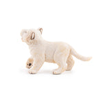 Figurine Lionceau blanc Papo en PVC, thème félins, Collection Animaux sauvages, jouet éducatif idéal pour enfants et collectionneurs