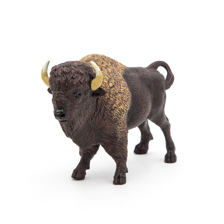 Bison d'Amérique Papo en PVC, Collection Animaux sauvages, jouet éducatif idéal pour enfants et collectionneurs