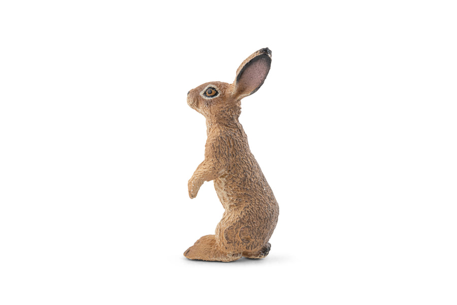 Figurine Lièvre debout Papo en PVC, thème forêt, Collection Animaux sauvages, jouet éducatif idéal pour enfants et collectionneurs