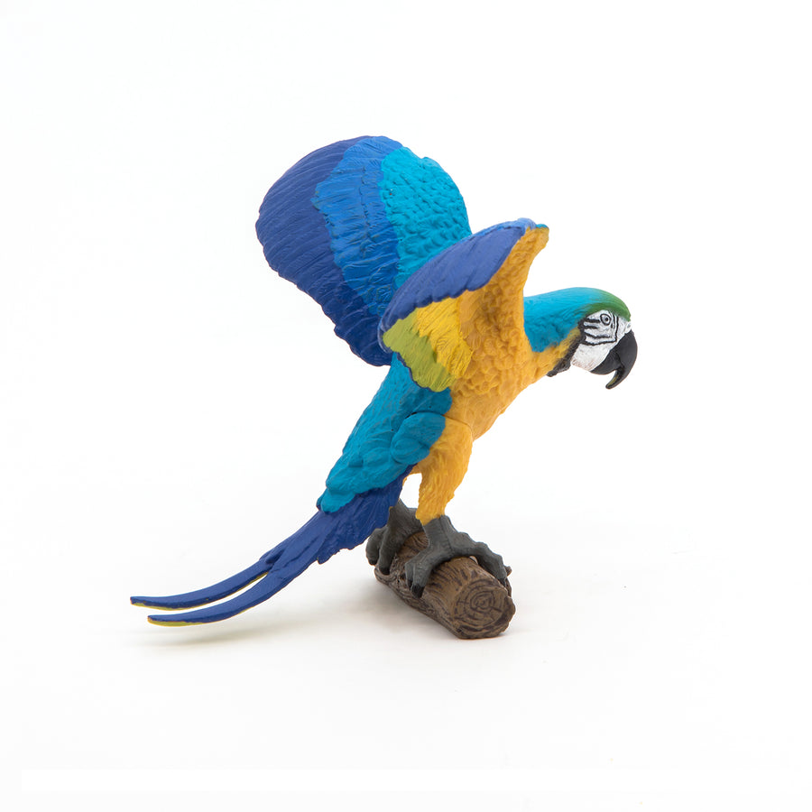 Figurine Perroquet Ara bleu Papo en PVC, thème oiseaux, Collection Animaux sauvages, jouet éducatif idéal pour enfants et collectionneurs