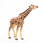 Figurine Girafe tête levée Papo en PVC, thème savane, Collection Animaux sauvages, jouet éducatif idéal pour enfants et collectionneurs