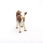 Figurine Veau simmental Papo en PVC, Collection Vie à la ferme, jouet éducatif idéal pour enfants et collectionneurs