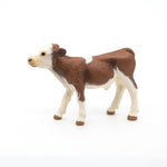 Figurine Veau simmental Papo en PVC, Collection Vie à la ferme, jouet éducatif idéal pour enfants et collectionneurs