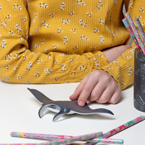 Raie manta Papo en PVC, Collection animaux marins, jouet éducatif idéal pour enfants et collectionneurs